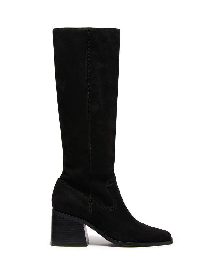 Quinn Tall Boot Black Suede