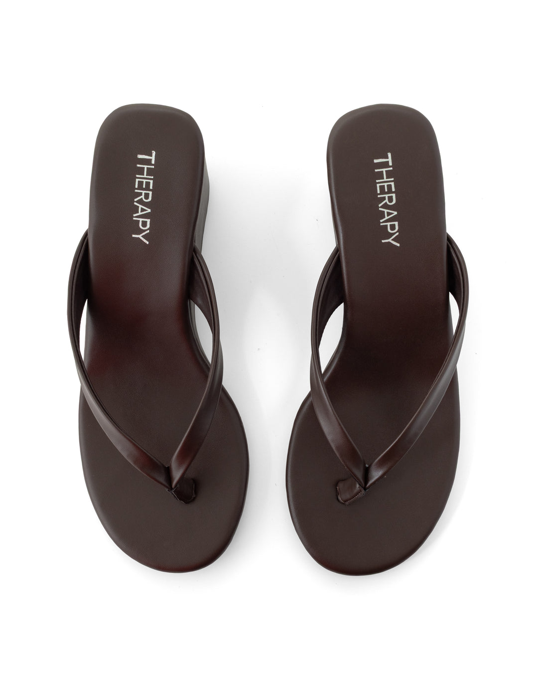 Solene Wedge Thong Chocolate