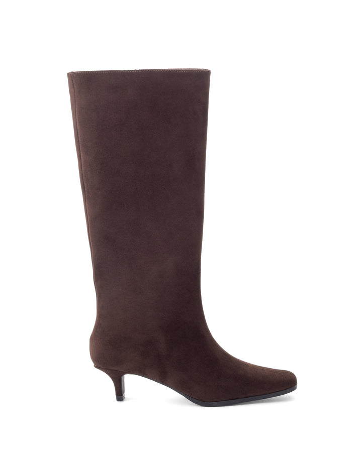 Spicy Tall Boot Chocolate Faux Suede