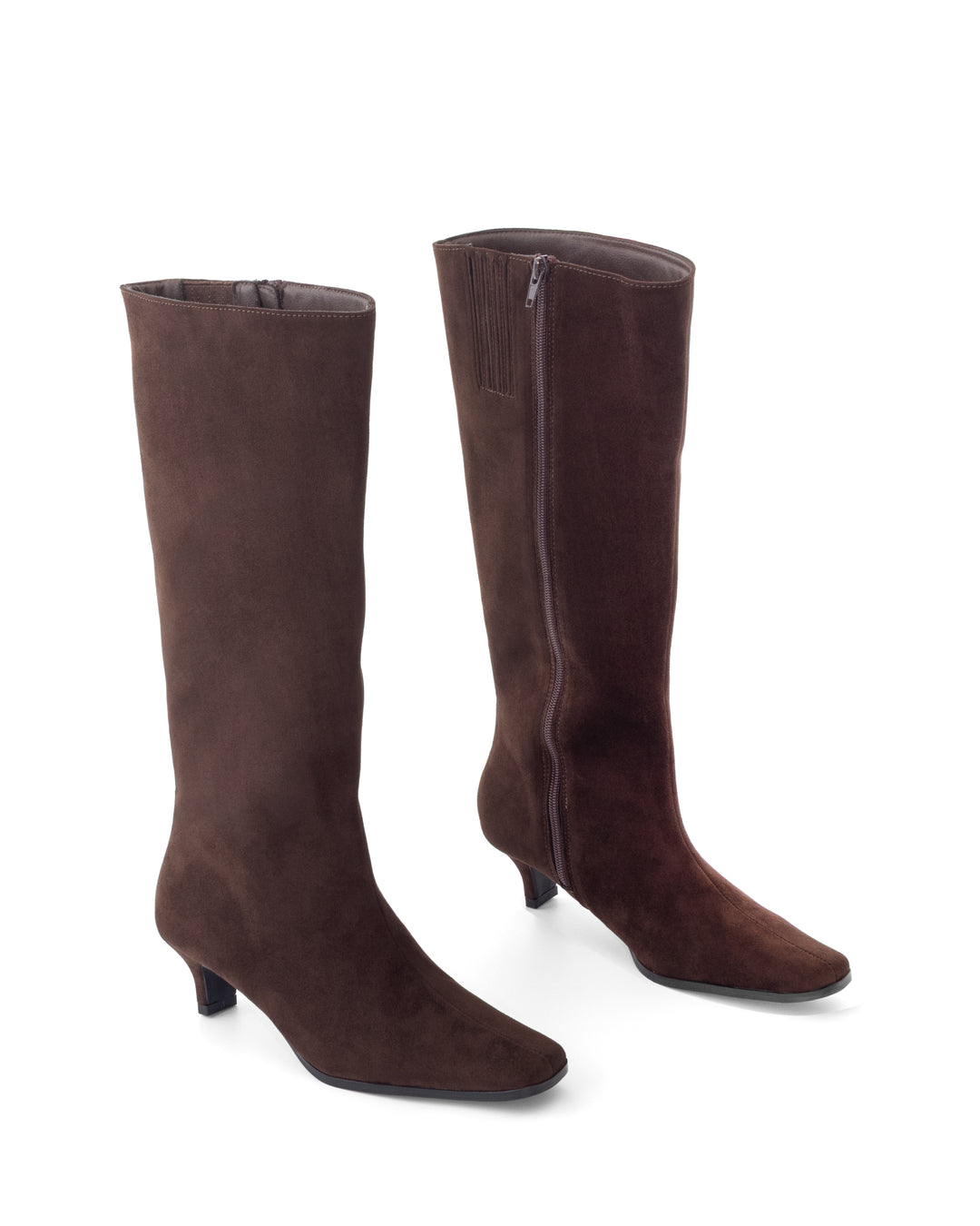 Spicy Tall Boot Chocolate Faux Suede