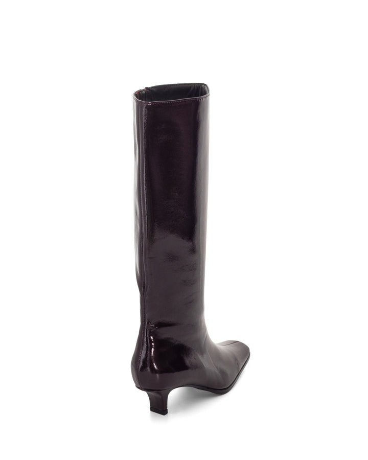 Spicy Tall Boot Port Crinkled Patent
