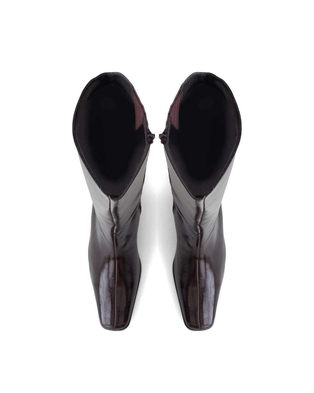 Spicy Tall Boot Port Crinkled Patent
