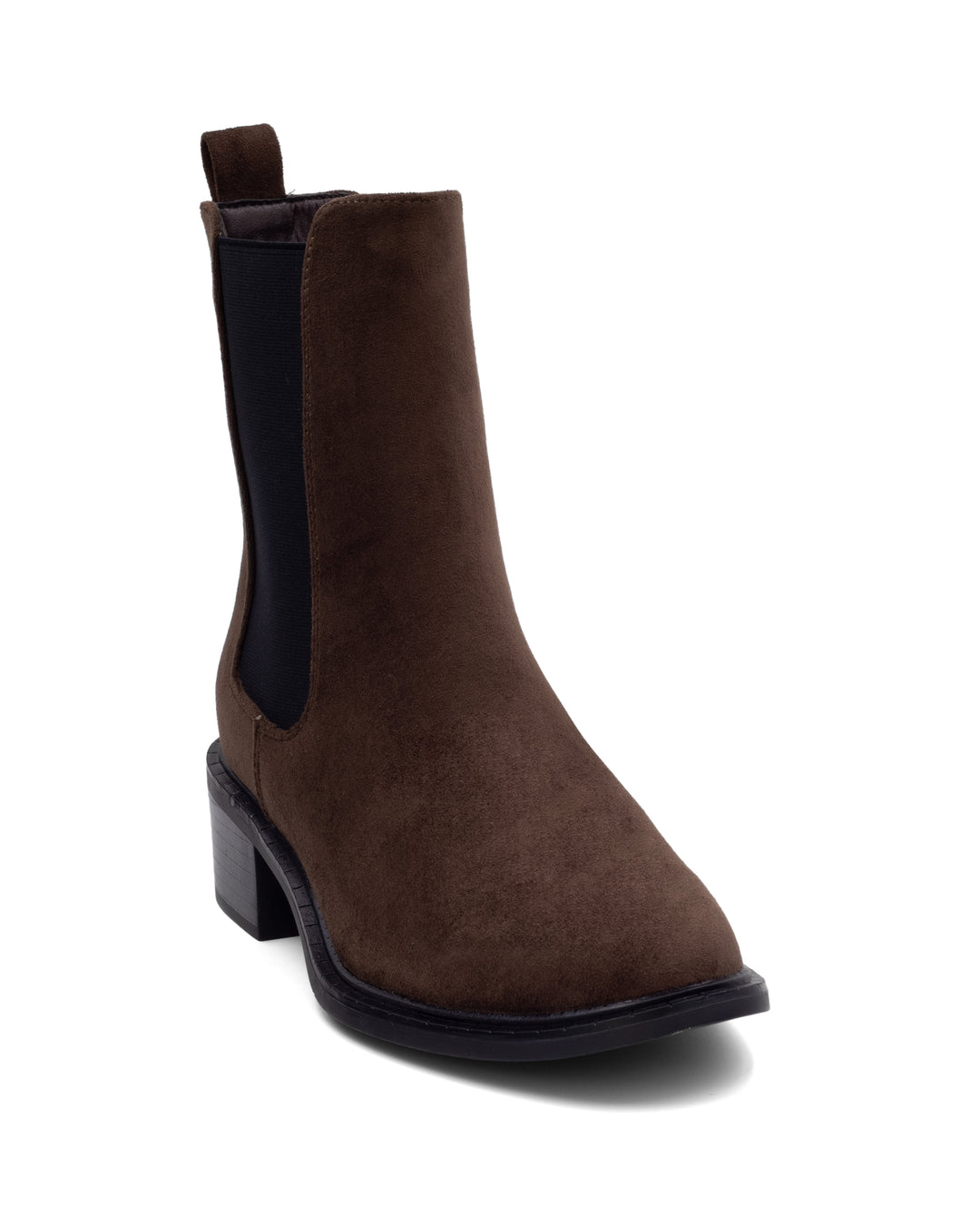 Stable Ankle Boot Chocolate Faux Suede