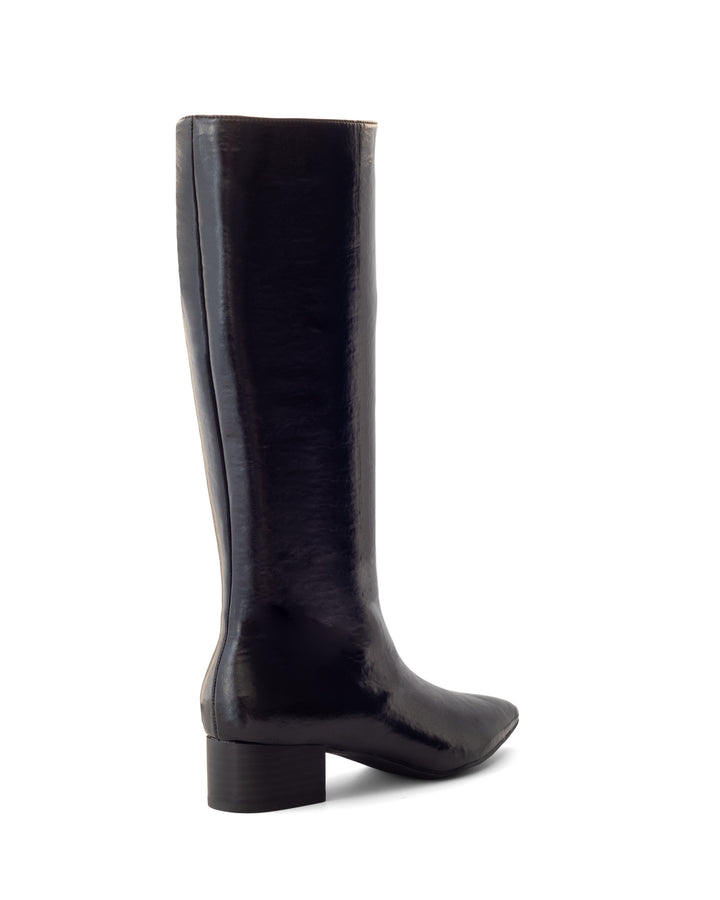 Steevie Tall Boot Black Textured