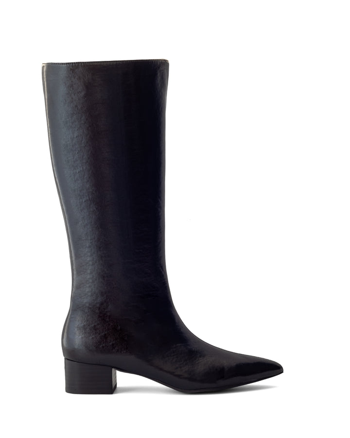 Steevie Tall Boot Black Textured