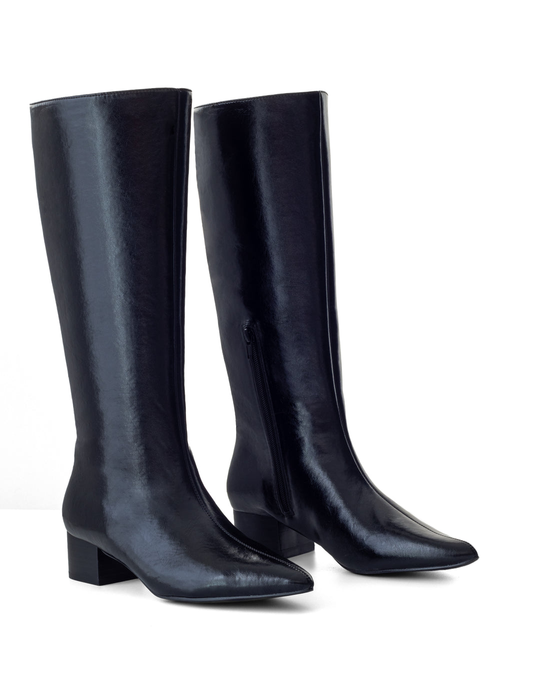 Steevie Tall Boot Black Textured