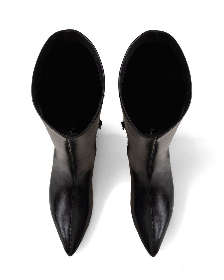 Steevie Tall Boot Black Textured