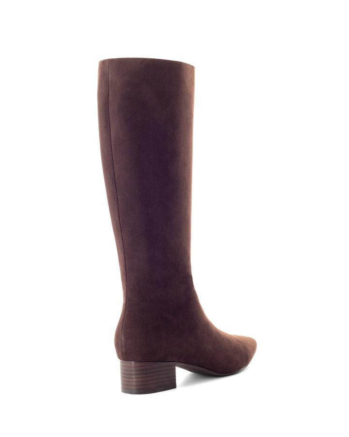 Steevie Tall Boot Chocolate Faux Suede