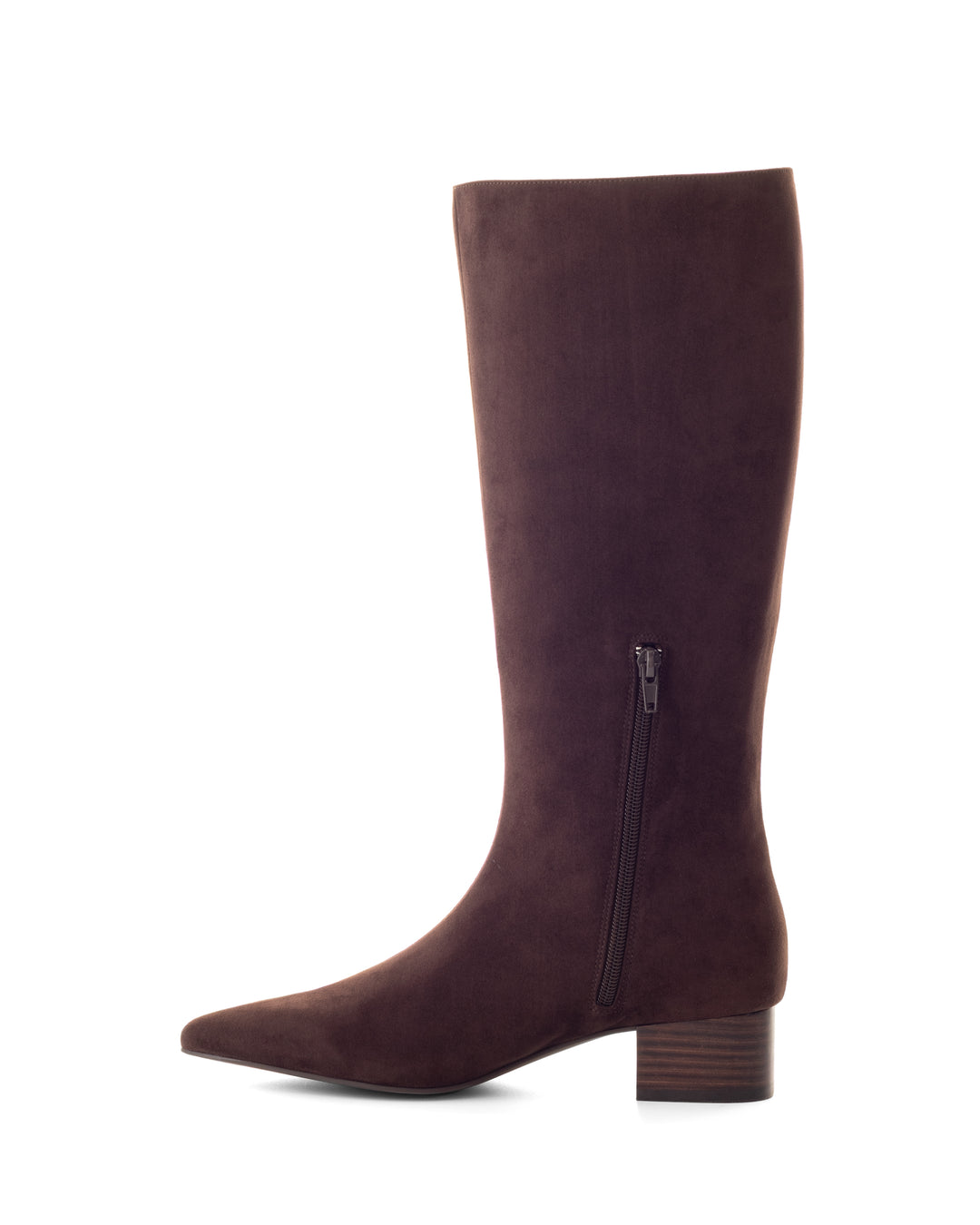 Steevie Tall Boot Chocolate Faux Suede