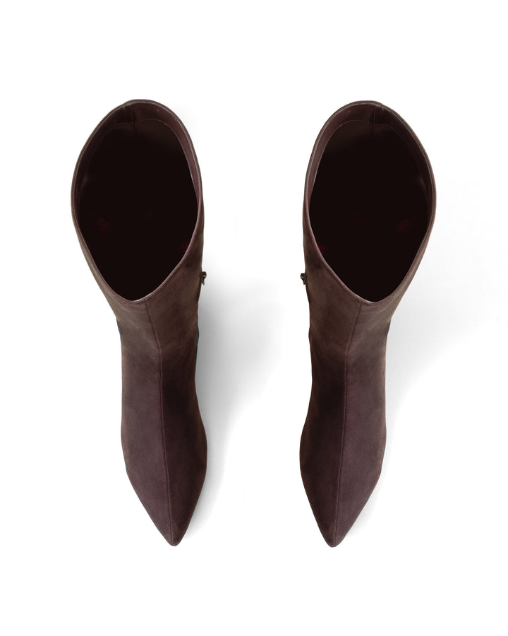 Steevie Tall Boot Chocolate Faux Suede