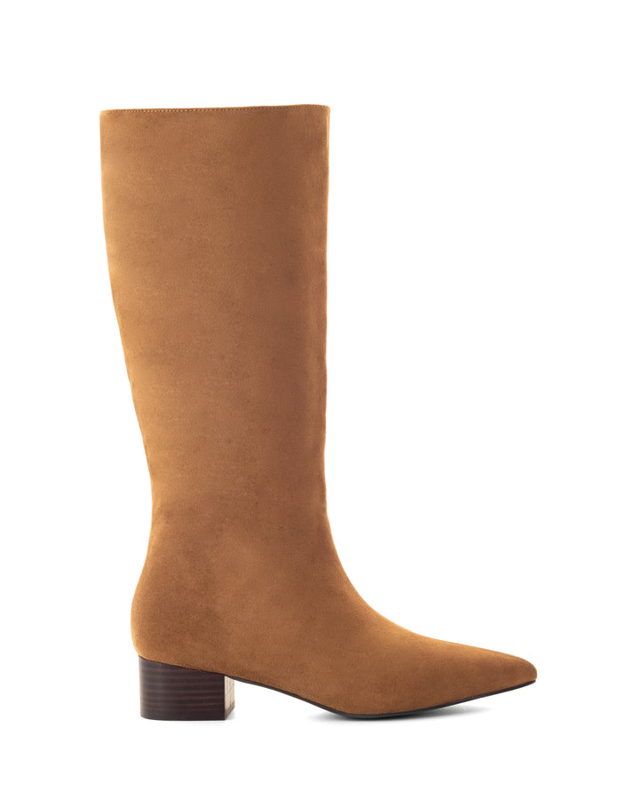 Steevie Tall Boot Toffee Faux Suede