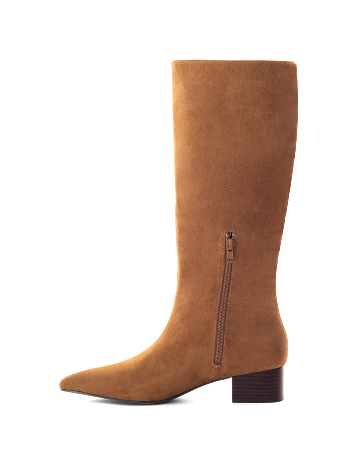 Steevie Tall Boot Toffee Faux Suede