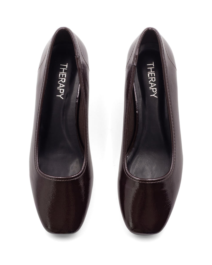 Sussex Ballet Heel Port Crinkled Patent