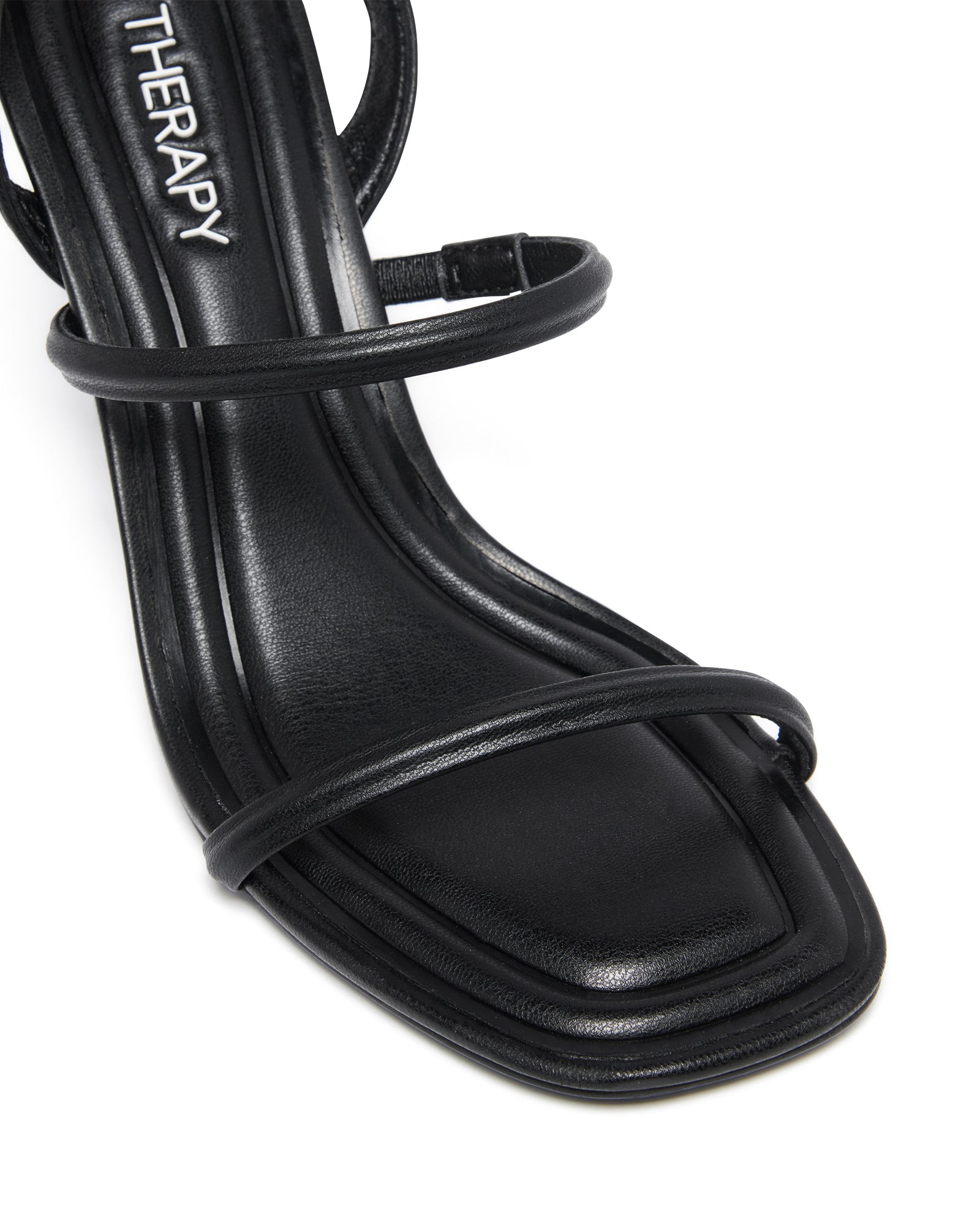 Therapy Shoes Teya Black Smooth | Women's Heels | Sandals | Stiletto