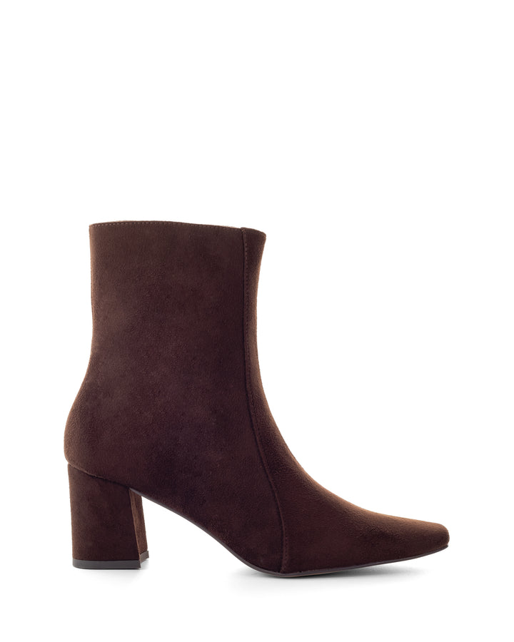 Sway Ankle Boot Chocolate Faux Suede