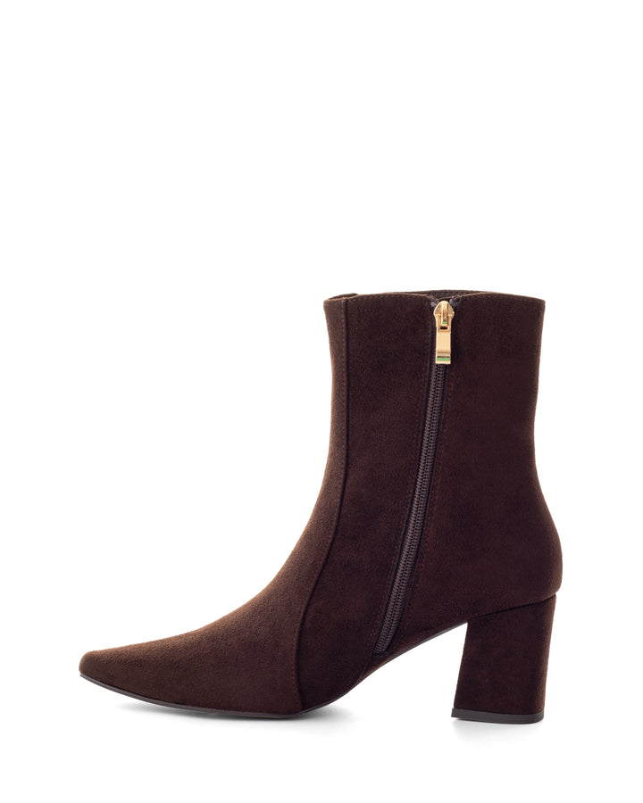 Sway Ankle Boot Chocolate Faux Suede