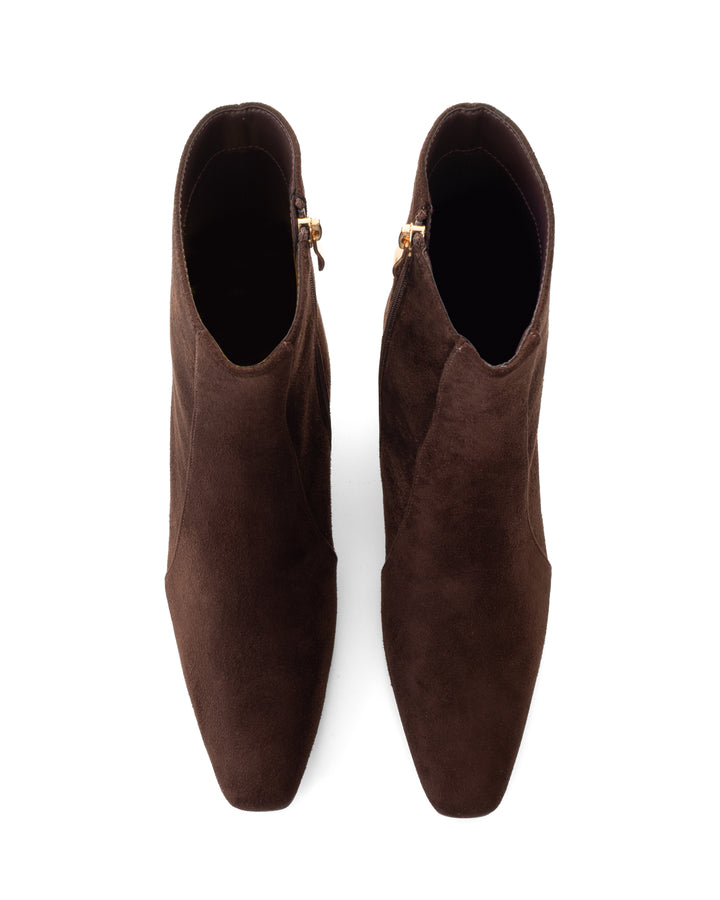 Sway Ankle Boot Chocolate Faux Suede