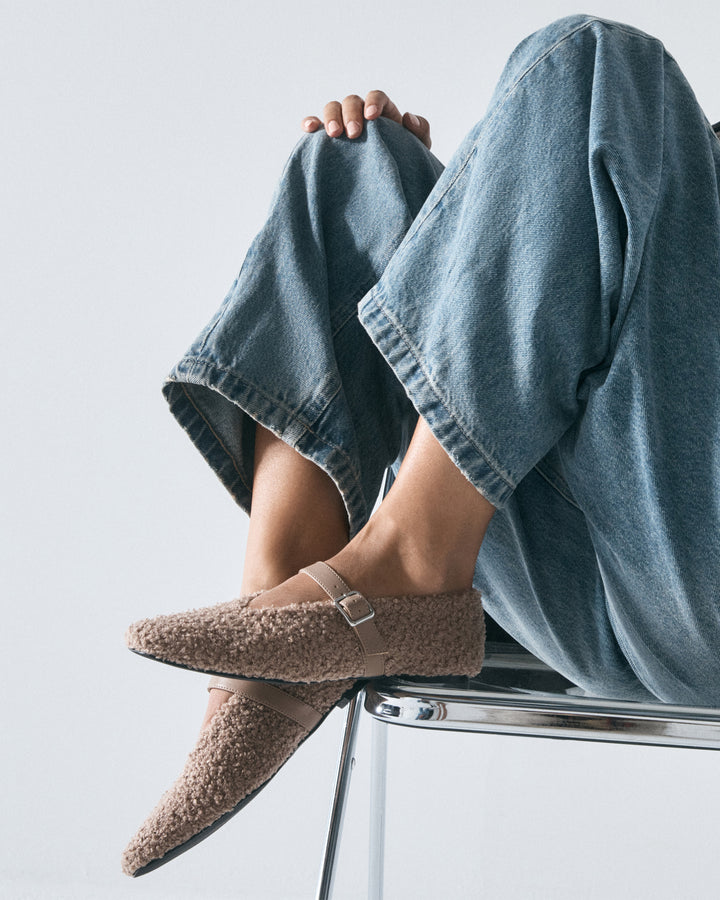 Tilt Ballet Flat Mocha Teddy