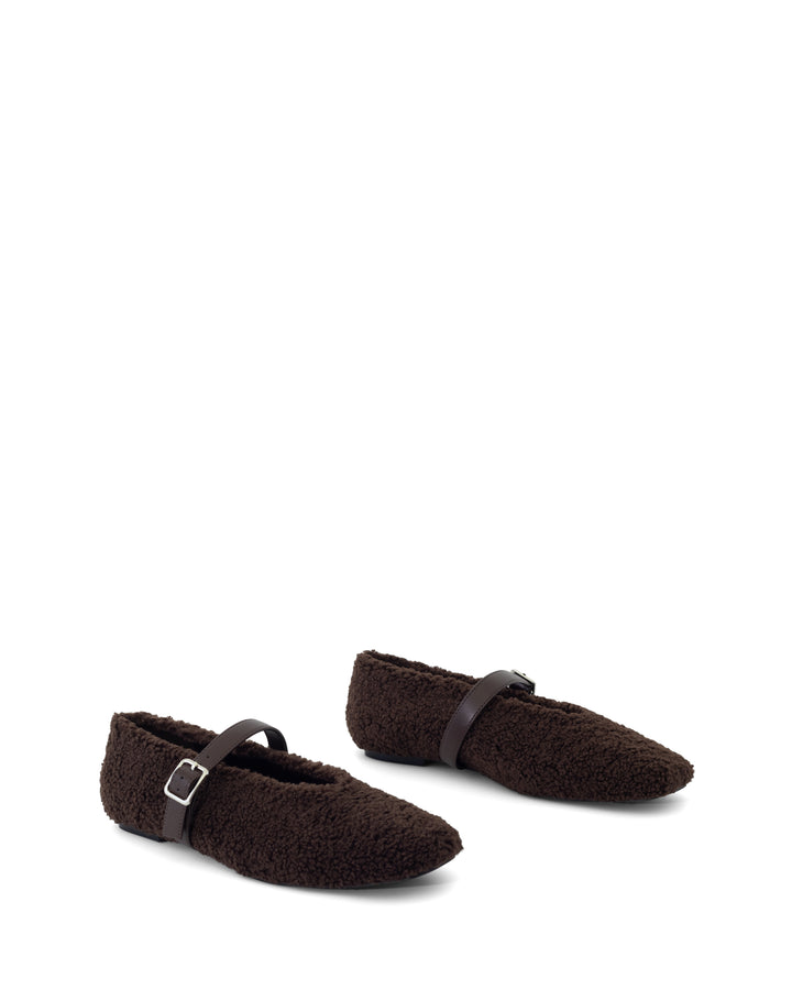 Tilt Ballet Flat Chocolate Teddy