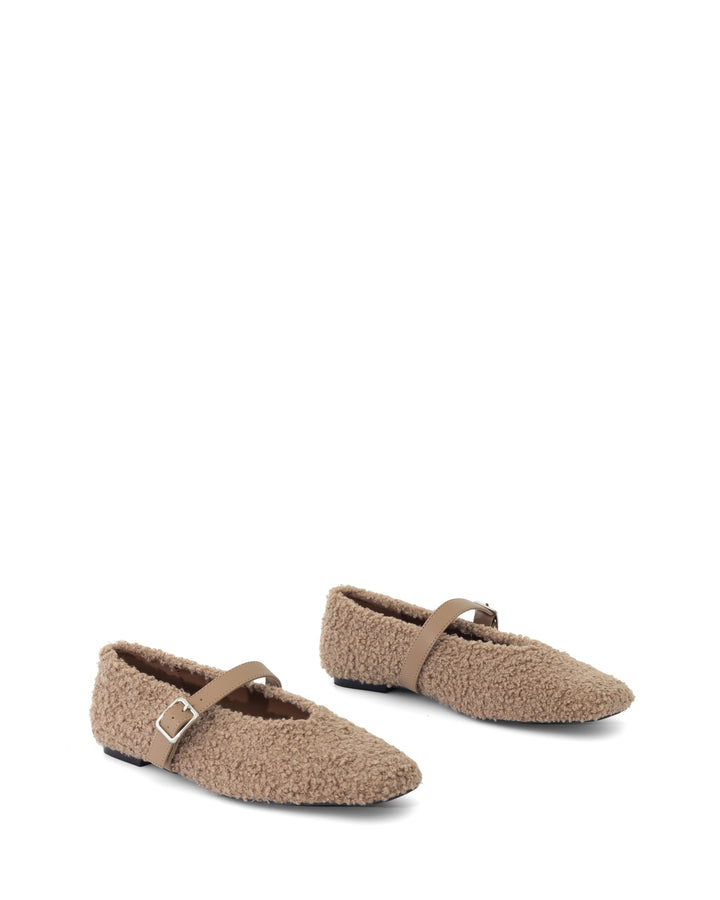 Tilt Ballet Flat Mocha Teddy