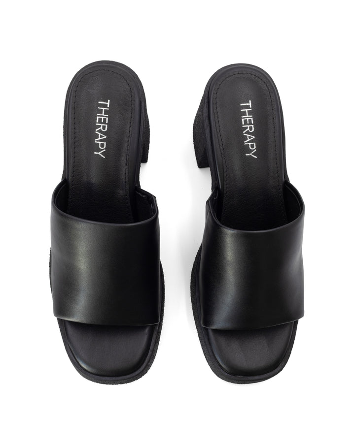 Twisted Platform Heel Black