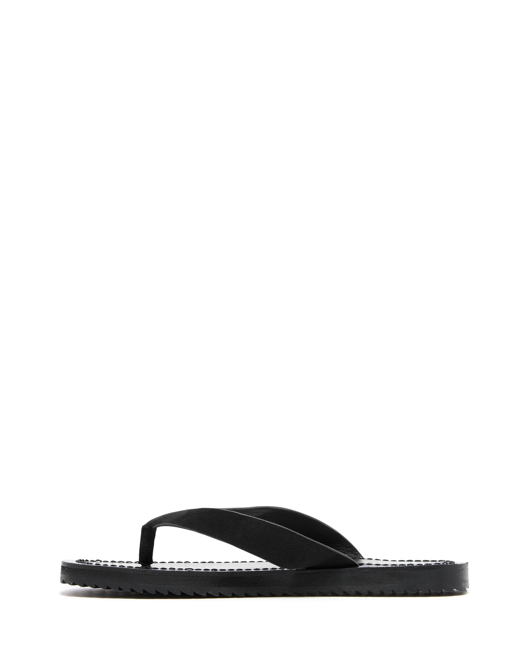 Undone Thong Sandal Black Suede