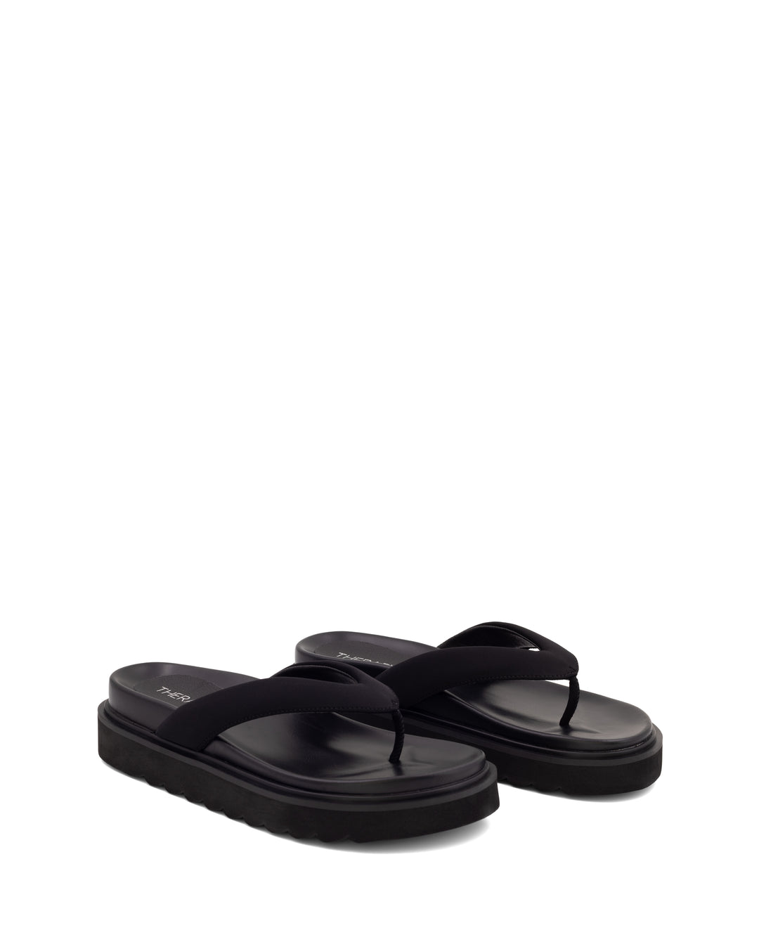 Vacay Thong Sandal Black Lycra