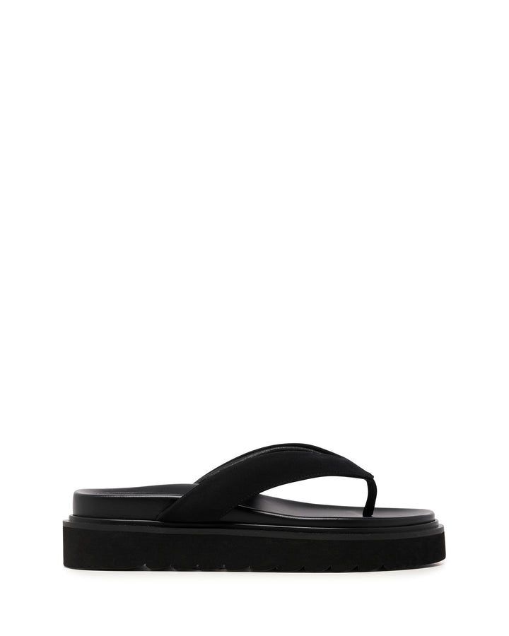 Vacay Thong Sandal Black Lycra