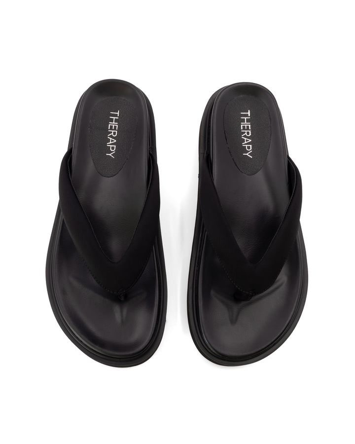 Vacay Thong Sandal Black Lycra