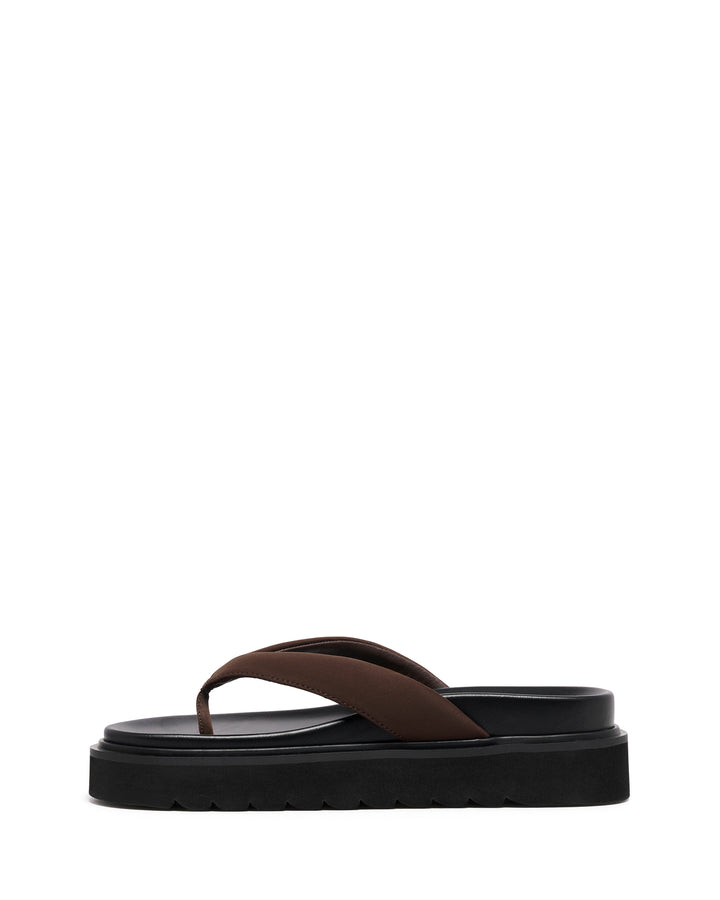 Vacay Thong Sandal Chocolate Lycra