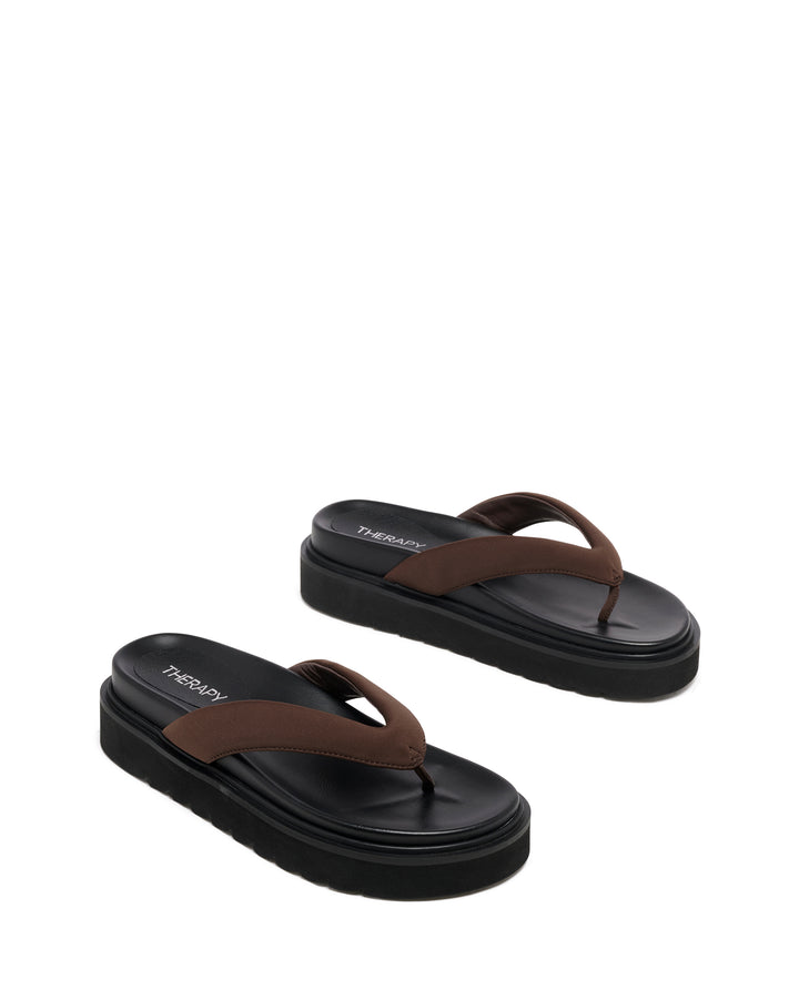 Vacay Thong Sandal Chocolate Lycra