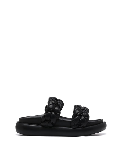 Therapy Shoes Vandal Black Smooth | Women's Sandals | Slides | Flatform