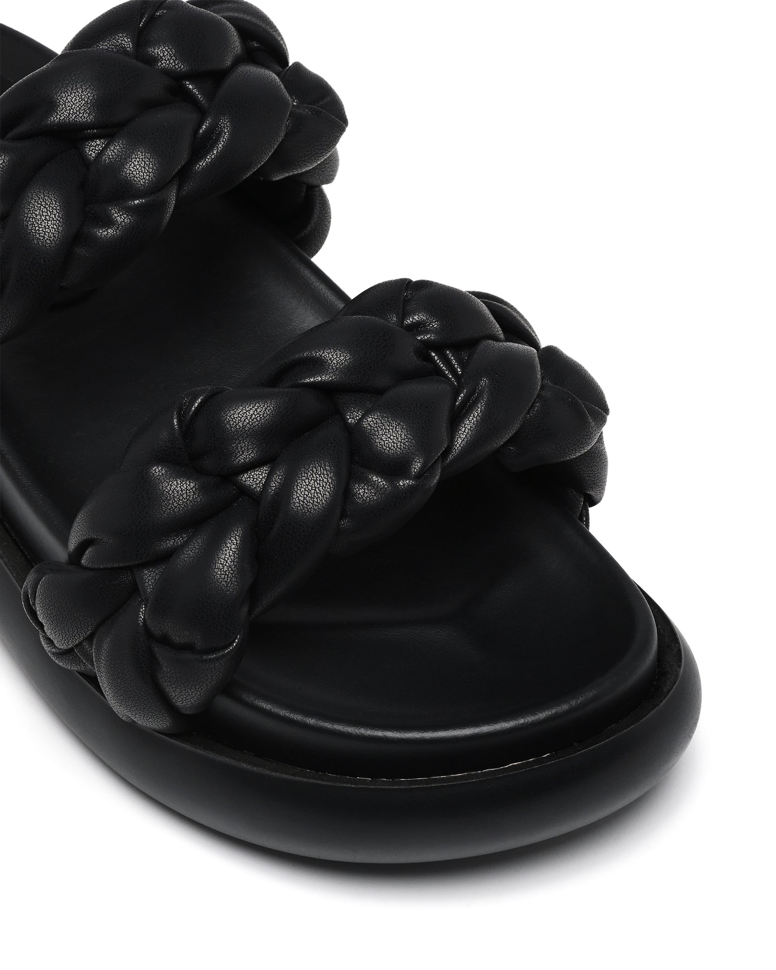 Therapy Shoes Vandal Black Smooth | Women's Sandals | Slides | Flatform