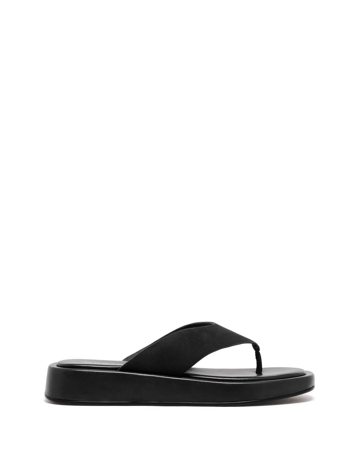 Veda Thong Sandal Black Suede