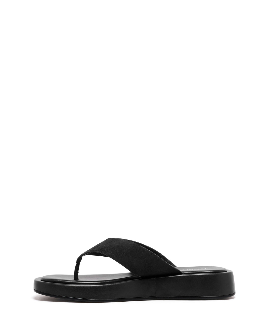 Veda Thong Sandal Black Suede