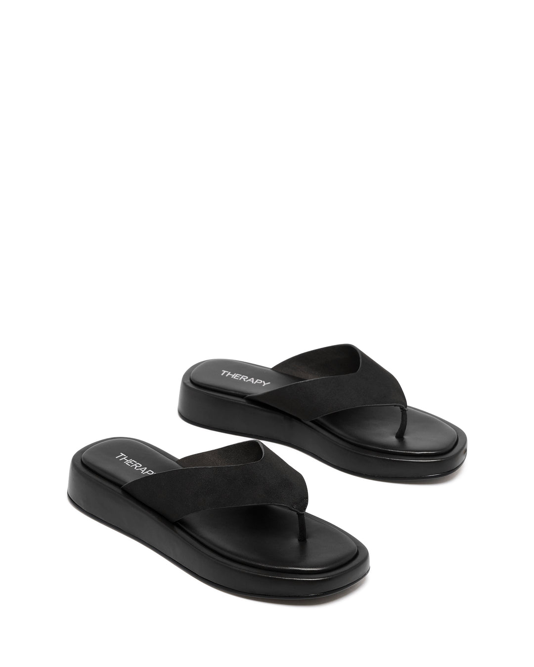 Veda Thong Sandal Black Suede