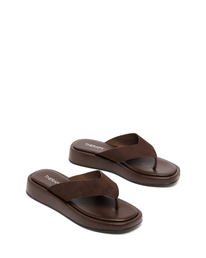 Veda Thong Sandal Chocolate Suede