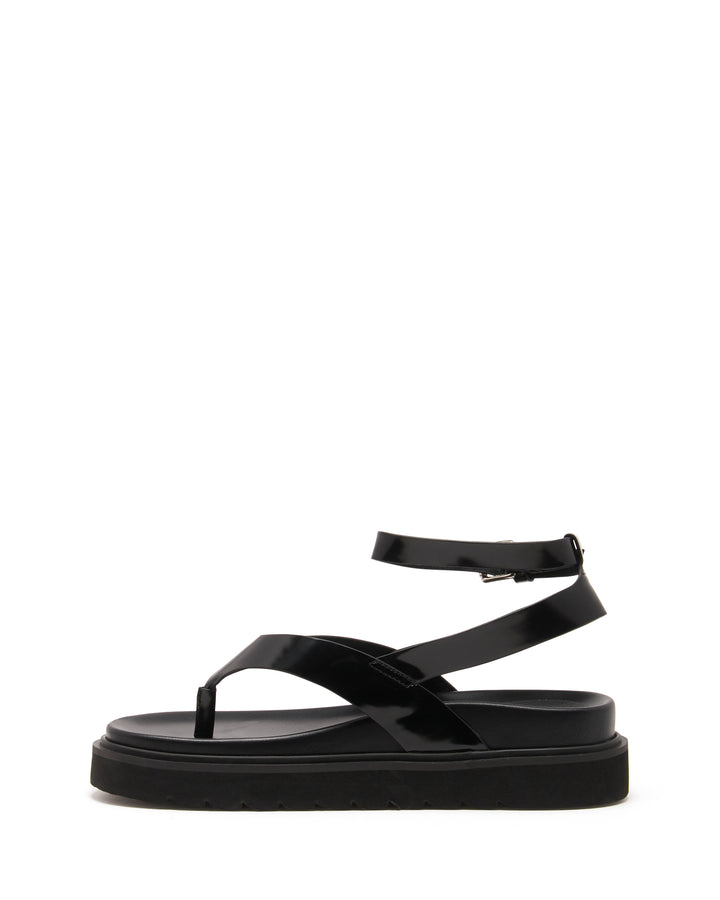 Visa Sandal Black Patent