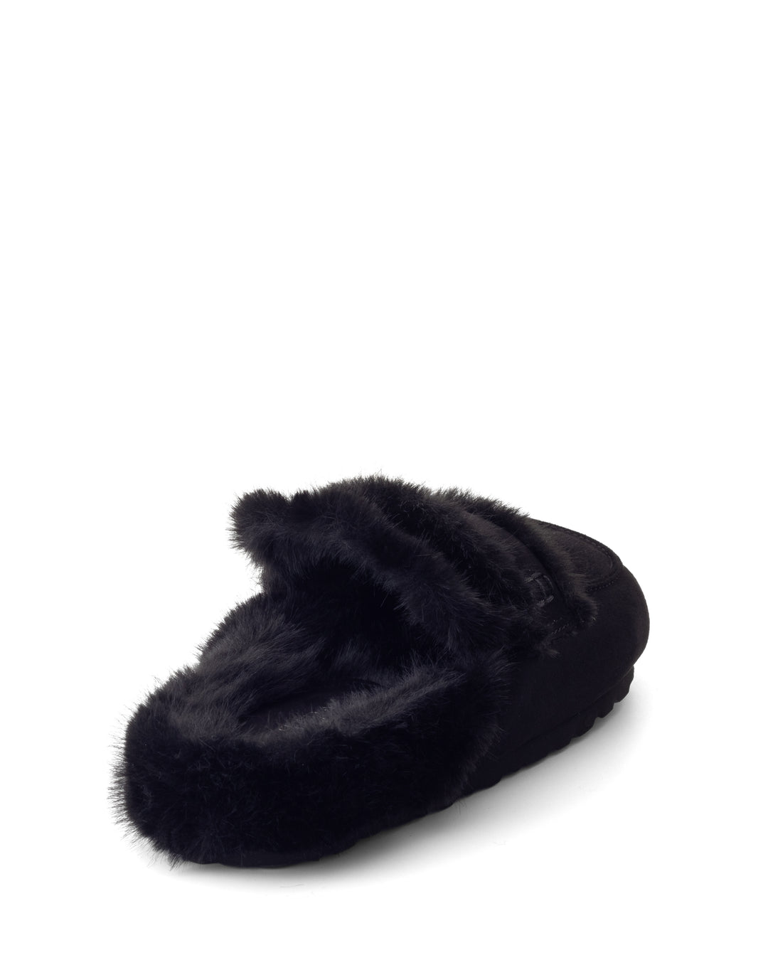 Yuki Mule Black Faux Suede