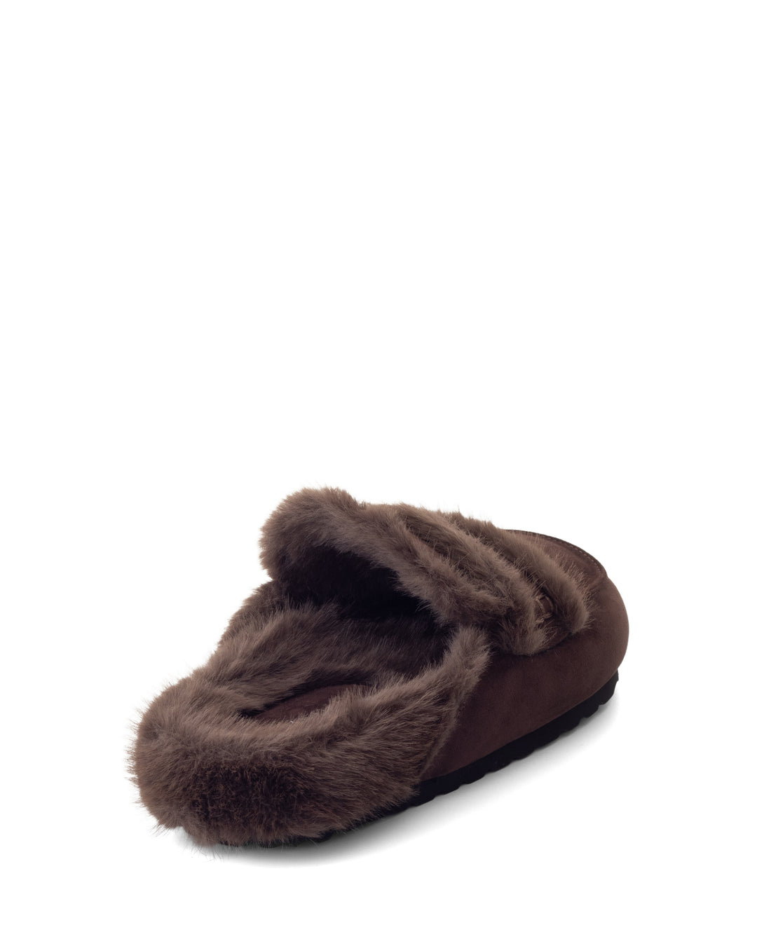 Yuki Mule Chocolate Faux Suede
