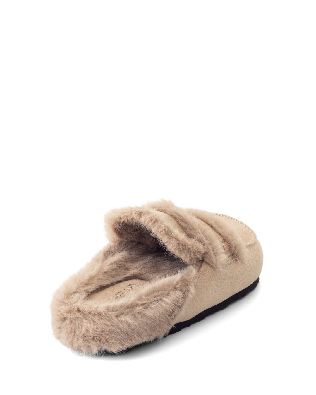 Yuki Mule Taupe Faux Suede