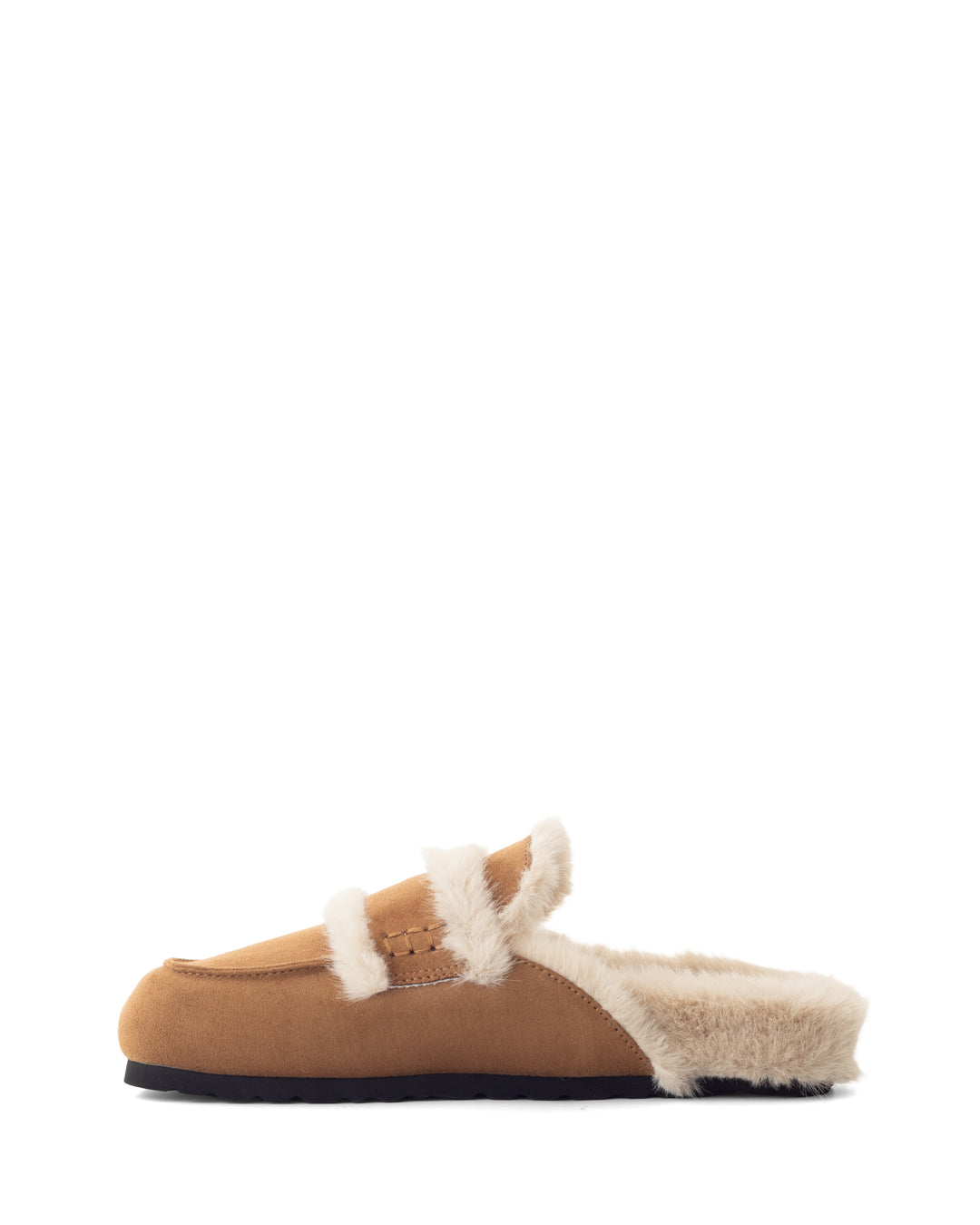 Yuki Mule Toffee Faux Suede