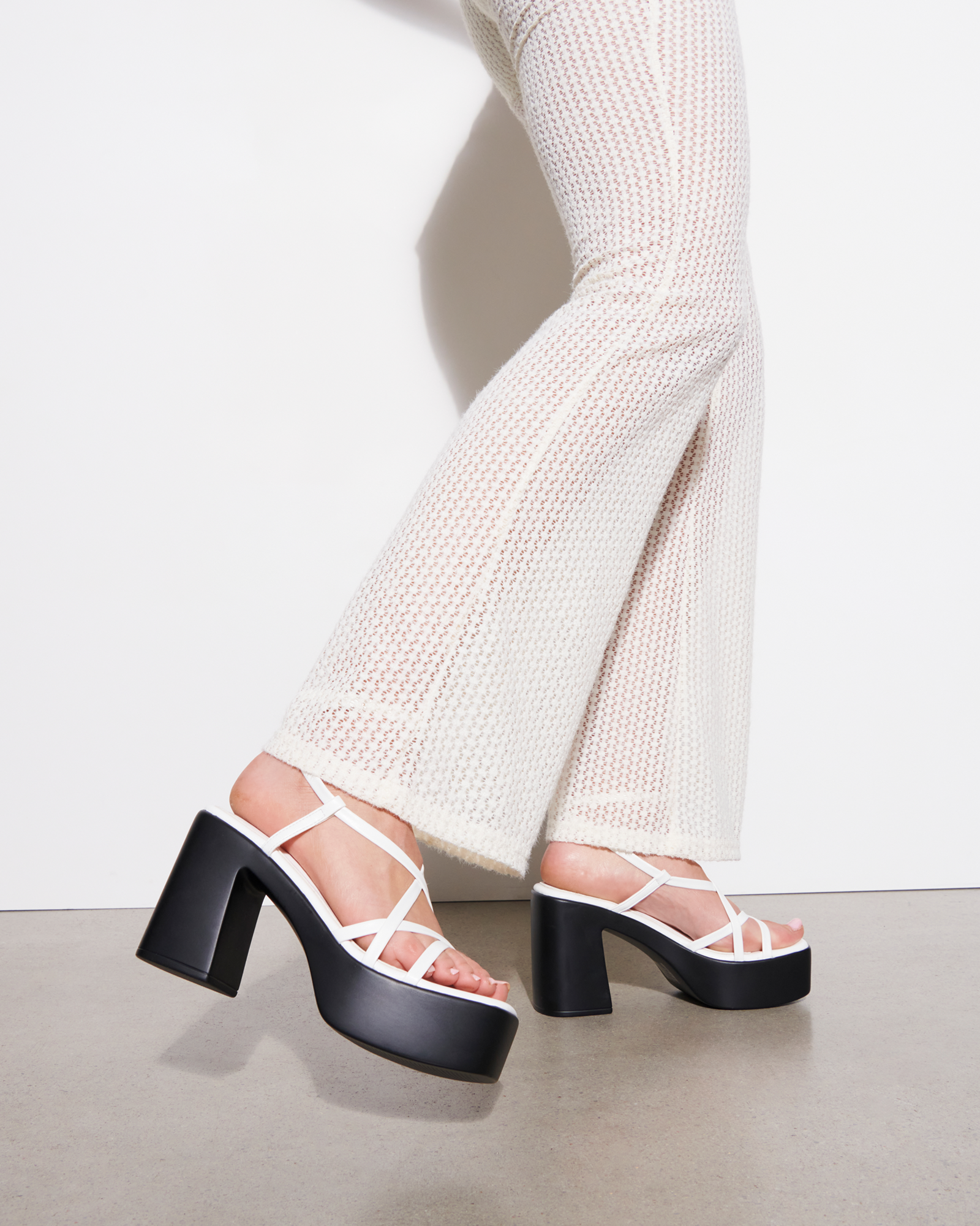 Therapy Shoes Daze White Smooth | Women's Heels | Sandals | Platform 