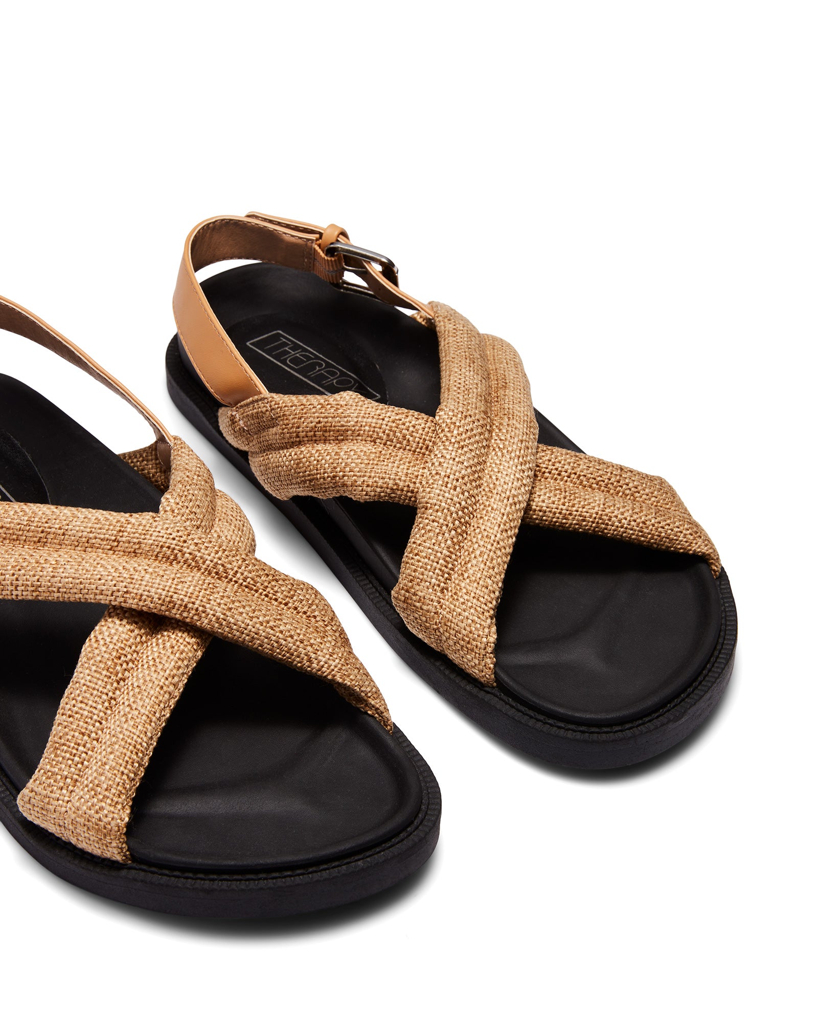 Therapy Shoes Aleesha Natural | Women's Sandals | Flatform | Footbed
