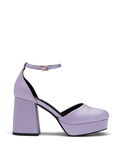Therapy Shoes Alix Lilac Satin | Women's Heels | Platform | Block Heel