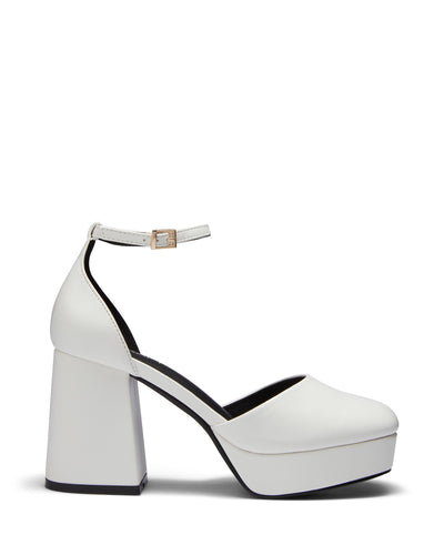 Therapy Shoes Alix White | Women's Heels | Platform | Block Heel