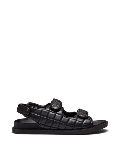 Therapy Shoes Andi Black | Women's Sandals | Flatform | Flat | Quilted
