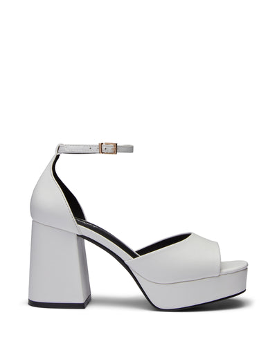 Therapy Shoes Ashton White | Women's Heels | Platform | Block Heel