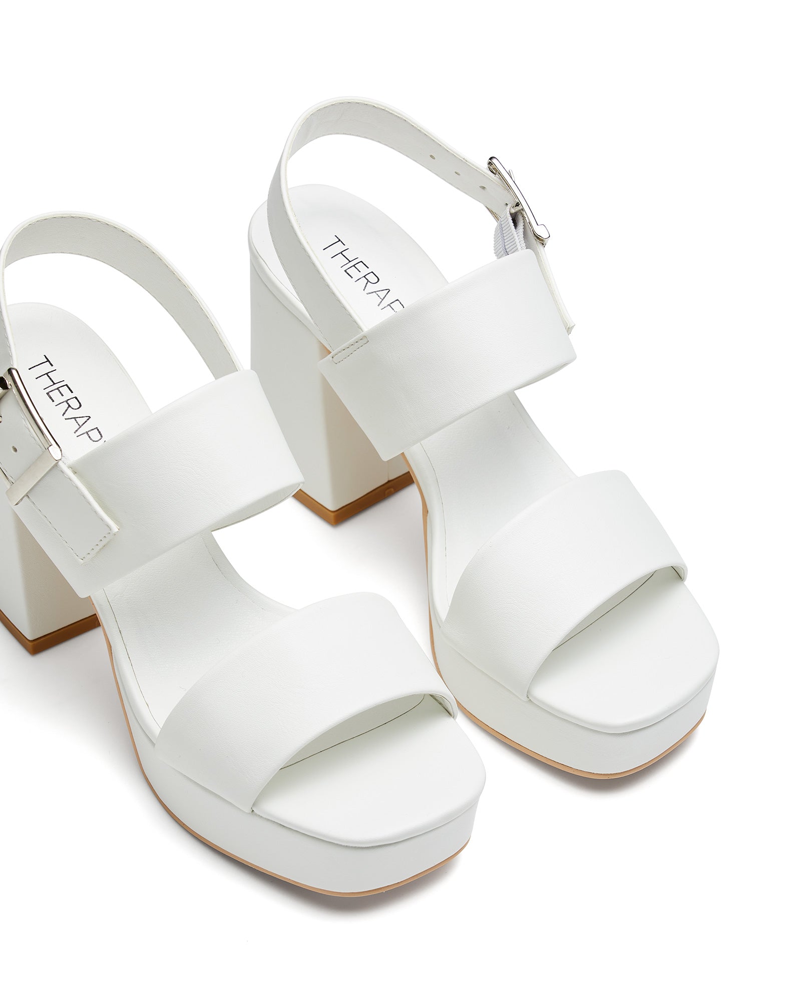 Therapy Shoes Austin White | Women's Heels | Sandals | Platform | Chunky
