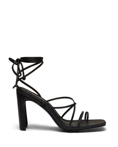 Therapy Shoes Bekka Black | Women's Heels | Sandals | Tie Up | Strappy
